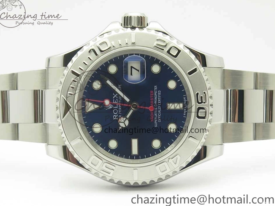 ARF on 1:1 Bracelet Best SH3135 116622 Edition Blue Dial SS Yacht-Master 0115